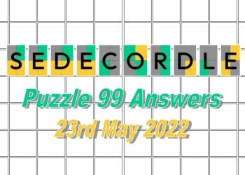 Daily Sedecordle 99 - May 23rd 2022