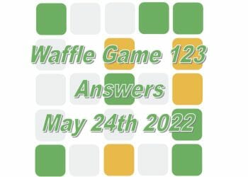 Daily Waffle Game - May 24th 2022