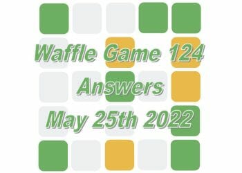 Daily Waffle Game - May 25th 2022