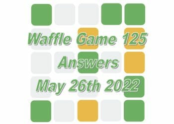 Daily Waffle Game - May 26th 2022