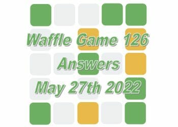 Daily Waffle Game - May 27th 2022