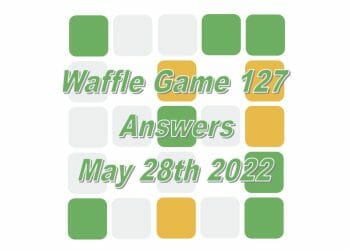 Daily Waffle Game - May 28th 2022
