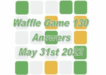 Daily Waffle Game - May 31st 2022