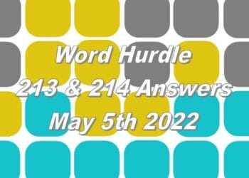 Word Hurdle #213 & #214 - 5th May 2022