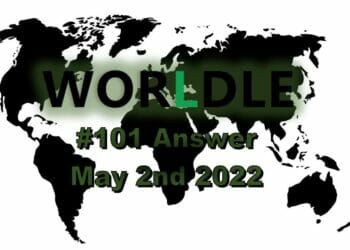 Worldle 101 - May 2nd 2022