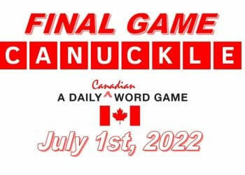 Daily Canuckle Answer for 1st July 2022