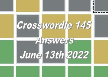 Daily Crosswordle 145 - 13th June 2022