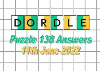 Daily Dordle 138 - 11th June 2022