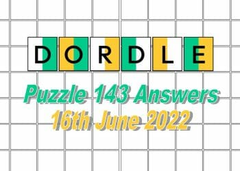 Daily Dordle 143 - 16th June 2022