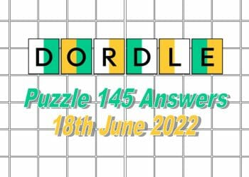 Daily Dordle 145 - 18th June 2022
