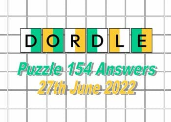 Daily Dordle 154 - 27th June 2022