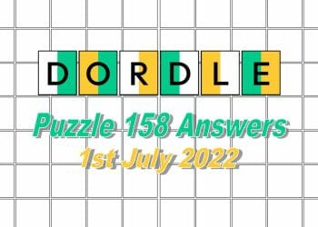 Daily Dordle 158 - 1st July 2022