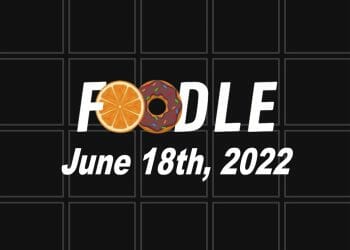 Daily Foodle - 18th June 2022