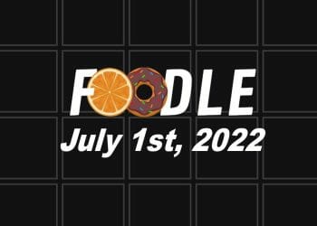 Daily Foodle - 1st July 2022
