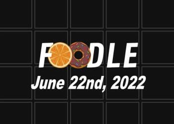 Daily Foodle - 22nd June 2022
