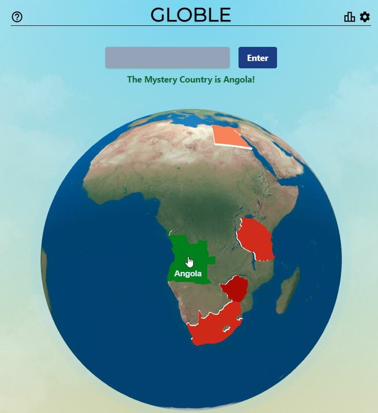 Daily Globle Answer - 20th June 2022