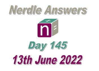 Daily Nerdle 145 - June 13th, 2022