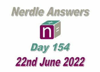 Daily Nerdle 154 - June 22nd, 2022