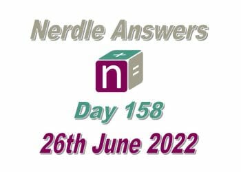 Daily Nerdle 158 - June 26th, 2022