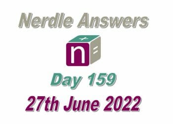 Daily Nerdle 159 - June 27th, 2022
