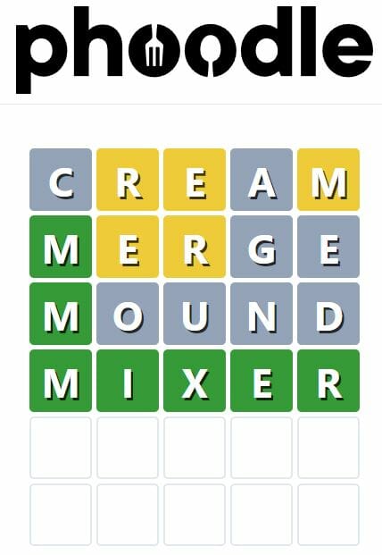 Daily Phoodle Answer 37 - 14th June 2022