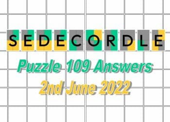 Daily Sedecordle 109 - June 2nd 2022