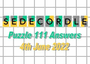 Daily Sedecordle 111 - June 4th 2022