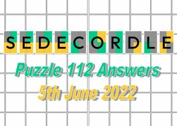 Daily Sedecordle 112 - June 5th 2022
