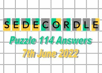 Daily Sedecordle 114 - June 7th 2022