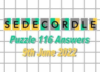 Daily Sedecordle 116 - June 9th 2022