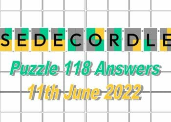 Daily Sedecordle 118 - June 11th 2022
