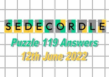 Daily Sedecordle 119 - June 12th 2022