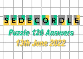 Daily Sedecordle 120 - June 13th 2022