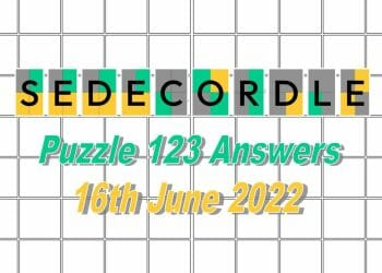 Daily Sedecordle 123 - 16th June 2022