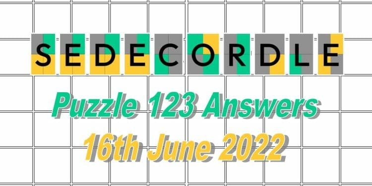 Daily Sedecordle 123 - 16th June 2022