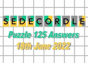 Daily Sedecordle 125 - 18th June 2022