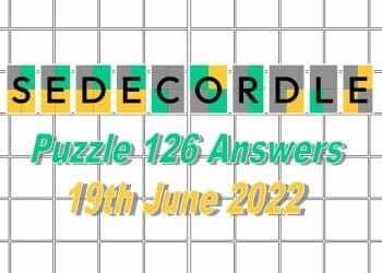 Daily Sedecordle 126 - 19th June 2022