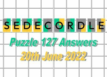 Daily Sedecordle 127 - 20th June 2022