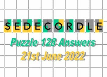 Daily Sedecordle 128 - 21st June 2022