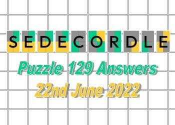 Daily Sedecordle 129 - 22nd June 2022