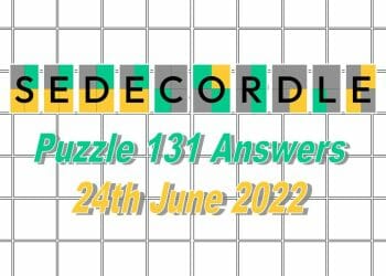 Daily Sedecordle 131 - 24th June 2022