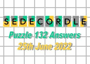 Daily Sedecordle 132 - 25th June 2022