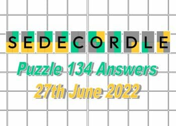 Daily Sedecordle 134 - 27th June 2022