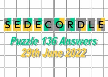 Daily Sedecordle 136 - 29th June 2022