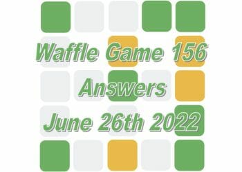 Daily Waffle Game Answers - June 26th 2022
