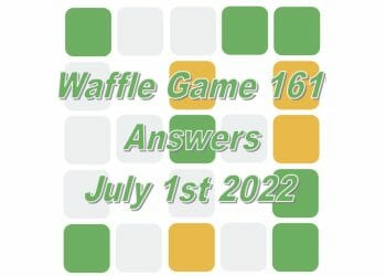 Daily Waffle Game - July 1st 2022