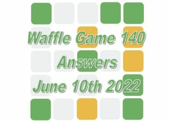Daily Waffle Game - June 10th 2022