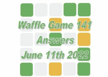 Daily Waffle Game - June 11th 2022
