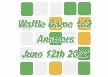 Daily Waffle Game - June 12th 2022