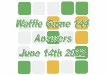 Daily Waffle Game - June 14th 2022